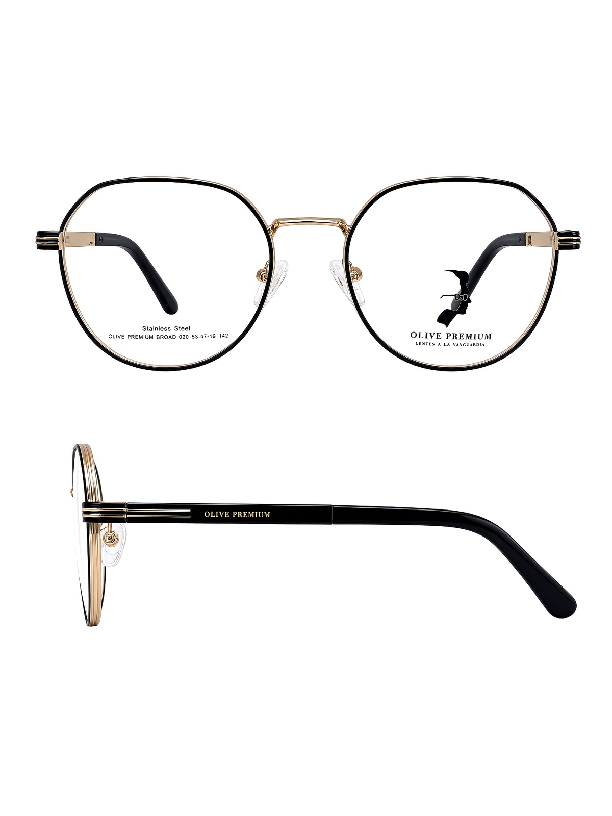 Olive Premium BROAD 020 Negro con dorado