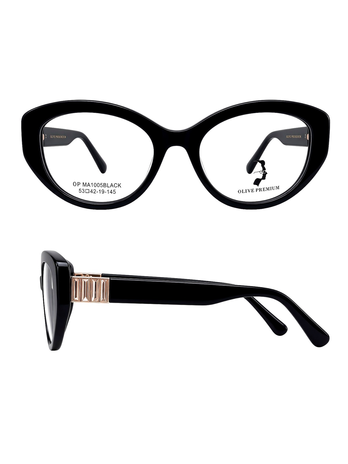 Armazón Olive Premium MA1005 cat-eye negro