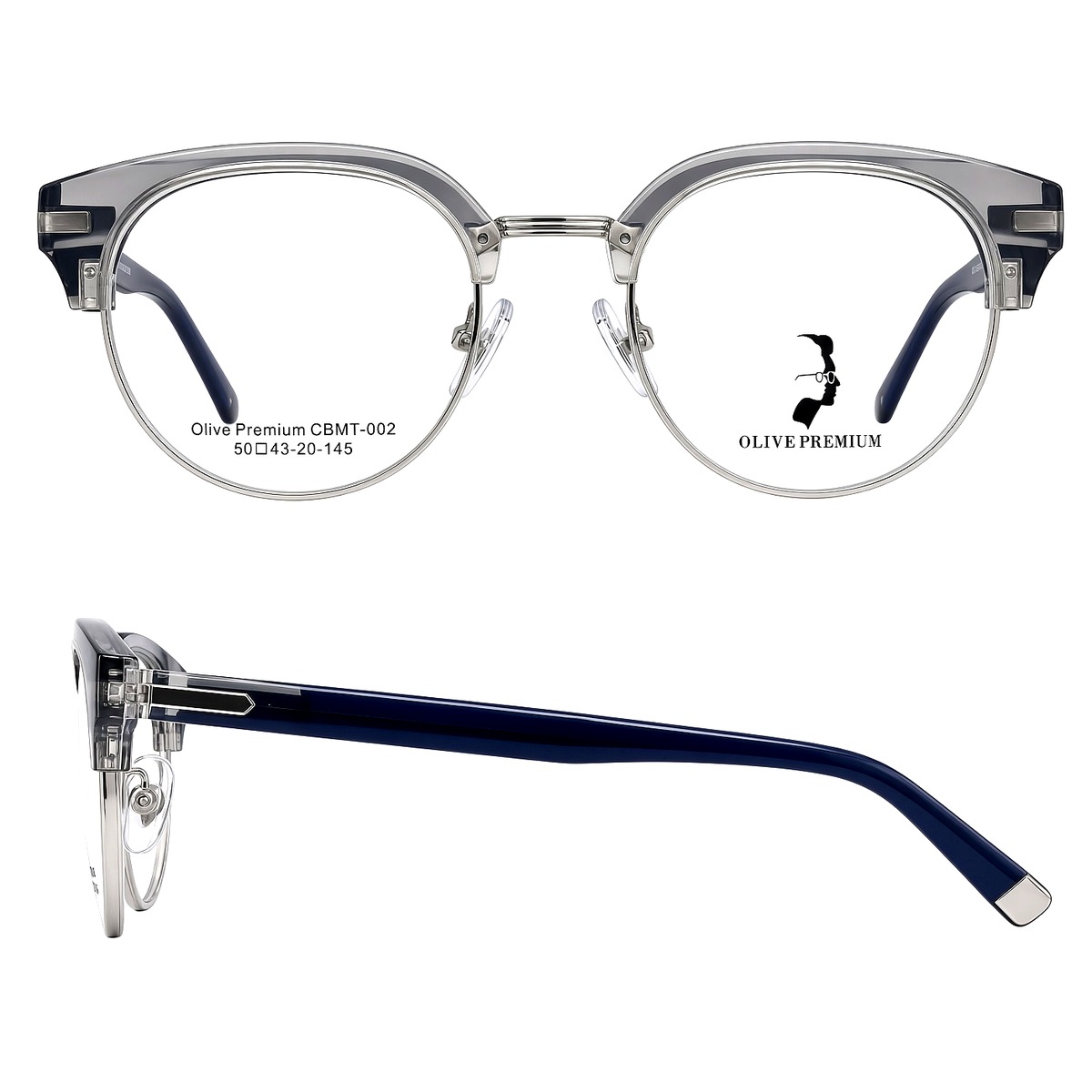 Olive Premium CBMT-002 Gris transparente con plata - Imagen 2