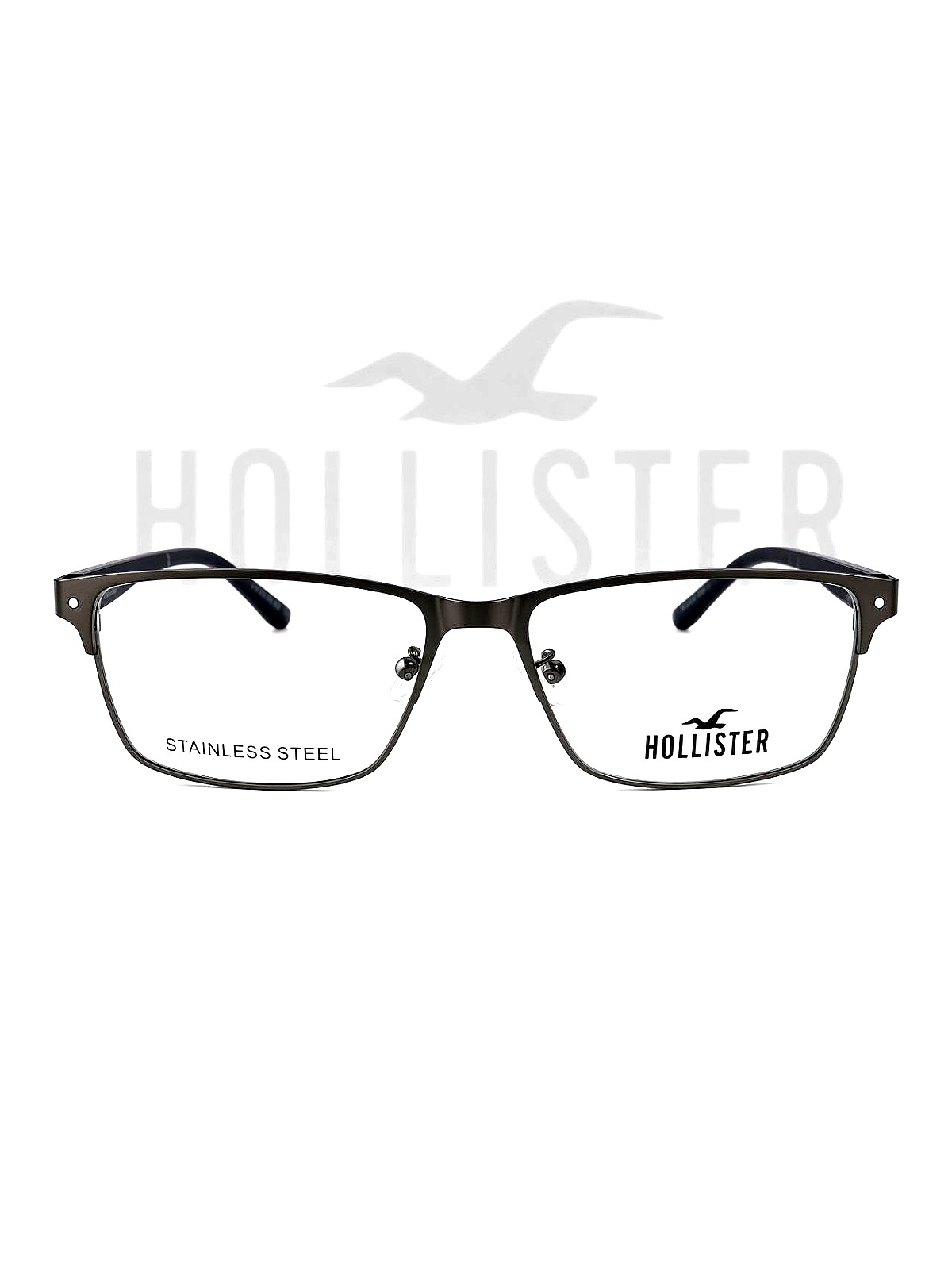 Hollister Cuadrado Negro Metal
