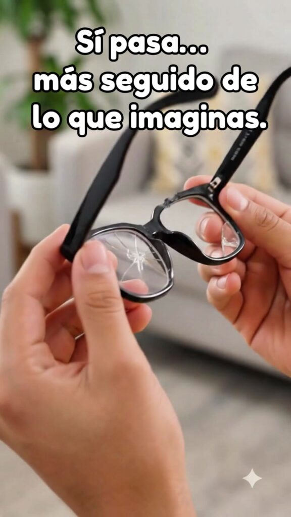 ¿Se te rompieron los lentes? Sí pasa…